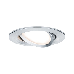 LED Einbauleuchten-Set NOVA COIN, IP23, rund, schwenkbar, inkl. Modul 6.5W 2700K 460lm 100�, 3step dimmbar, Alu gedreht