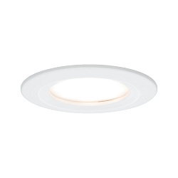 recessed luminaire NOVA COIN LED round, rigid Coin IP44, white matt dimmable 460lm 2700K 100� 100� CRI >80