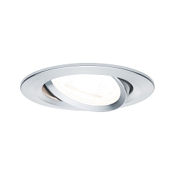 Paulmann Recessed luminaire Nova, IP23, round, set of 1, excl. lamp, max. 35W, GU10, aluminum