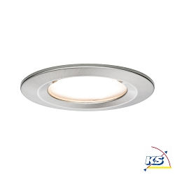Paulmann Recessed luminaire LED Coin Slim, IP44, round, 6,8W, set of 3 dimmable, iron
