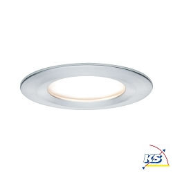 Paulmann Recessed luminaire LED Coin Slim, IP44, round, 6,8W, set of 3 dimmable, aluminum