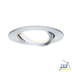 Paulmann Recessed luminaire LED Coin Slim, IP23, round, 6,8W, set of 1 dimmable and swiveling, aluminum