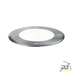 Paulmann Plug&Shine Floor recessed luminaire IP67 6W 24V silver swiveling, 609lm, 3000K, 20 swivel range