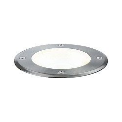 PLUG & SHINE Boden-Einbauleuchte FLOOR, IP67, 24V, 6W, schwenkbar, Silber, 3000K 609lm, schwenkbar 20�