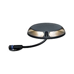 PLUG & SHINE Bodenleuchte, IP67, doppelter Lichtaustritt, befahrbar, 24V, 3W 3000K 12lm 180�, Anthrazit
