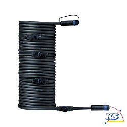 Plug&Shine Kabel IP68 mit 5 Anschlussbuchsen Schwarz, 10m