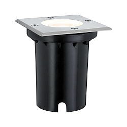 Boden-Einbauleuchte IP67, inkl. GU10 LED 3.5W 300K 230lm 38�, befahrbar bis 500kg,  starr, Edelstahl, 10.8 x 10.8cm, eckig