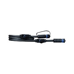 Plug&Shine Kabel IP68 mit 3 Anschlussbuchsen Schwarz, 1m