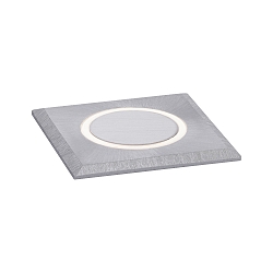 floor recessed luminaire HOUSE LED 50X50MM RING square, walkable IP65, stainless steel brushed 