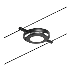 wire luminaire ROUNDMAC LED, chrome, black matt 