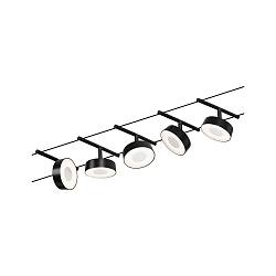 wire system LED WIRE SYSTEMS CORDUO CIRCLE round, set of 5, switchable IP20, chrome, black matt 