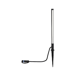PLUG & SHINE Spie�leuchte PIN 360, IP65, 36cm, 5.5W 3000K 180lm, dimmbar, Aluminium, Schwarz