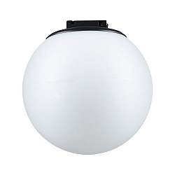LED Systemleuchte ULine PENDEL BALL, � 15cm, 48V DC, 8W 3000K 795lm, CRi>90, mattschwarz / opal