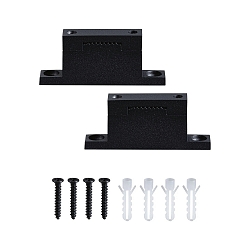 strap holder ULine - STRAP HOLDER / STRAIGHT FIXTURE isolated, mechanical, set of 2, straight, black matt