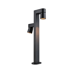 Outdoor LED Pollerleuchte KIMU, IP44, 230V, 2-flammig, CRi>90, schaltbar, kardanisch, anthrazit, 2x 7.8W 2200K 500lm 70�