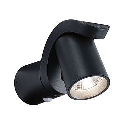 LED Outdoor Wandleuchte CUFF PIR, 230V, 12,5W, 3000K, 700lm, IP44, mit Lichtsensor, anthrazit