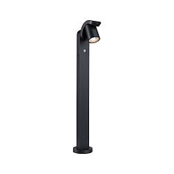 bollard lamp CUFF PIR with sensor IP44, anthracite, transparent 