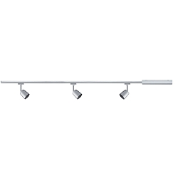 Paulmann URail Set Cover, excl. lamp, max. 10W, GU10, chrome matt