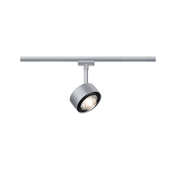 spot URAIL ALDAN LED with lens optics, chrome matt, black dimmable
