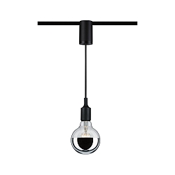 URail Pendeladapter Universal, kurz, 230V, max. 50W, Kabel-� max. 7mm, belastbar bis 3kg, Metall / Kunststoff, Schwarz matt