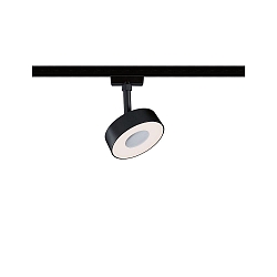 LED 1-Phasen Schienenspot URAIL CIRCLE, 1x5W, 3000K, 160lm, IP20, dimmbar, schwarz matt