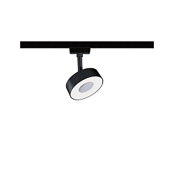 LED 1-Phasen Schienenspot URAIL CIRCLE, 1x5W 4000K, 180lm, IP20, dimmbar, schwarz matt
