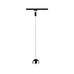 LED Pendelleuchte URail CAPSULE II 6W, 4000K, dimmbar, schwarz matt, chrom