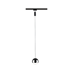 LED Pendelleuchte URail CAPSULE II 6W, 2700K, dimmbar, schwarz matt/chrom