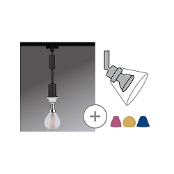 1-Phasen Pendelleuchte URAIL DECOSYSTEMS, 230V, E14 max. 20W, ohne Schirm, Schwarz matt