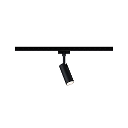 1-Phasen LED Schienenspot URAIL TUBO, 230V, 4.5W 3000K 160lm, dreh- und neigbar, Schwarz matt
