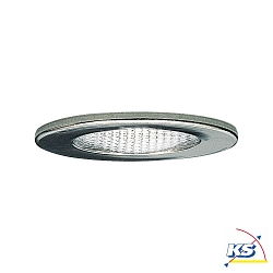 Furniture recessed luminaire, protective glass structured, 12V, G4, 66mm, chrome