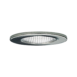 Furniture recessed luminaire, protective glass structured, 12V, G4, 66mm, chrome