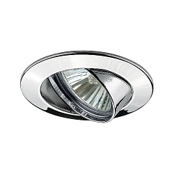 Einbauleuchte PREMIUM, 230V, GU10, 51mm, schwenkbar, Chrom/alu