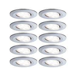 10er-Set Outdoor LED Einbauspot CALLA IP65, schwenkbar, 230V, je 6W 4000K 680lm 100�