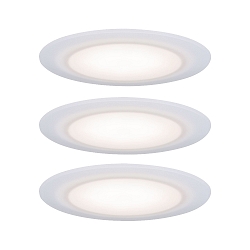 recessed luminaire SUON DIM IP44, satin, white dimmable 480lm 2700K