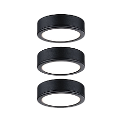 under-cabinet luminaire PUKK LED set of 3, black  10,5W 210lm 2700K