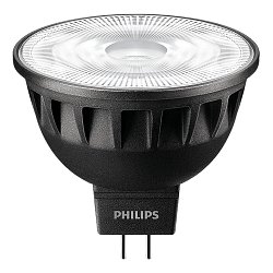 LED NV-Reflektorlampe MASTER LEDspot ExpertColor MR16, 12V AC, GU5.3, 6.7W 2700K 420lm 1300cd 36°, CRi 97, dimmbar, schwarz