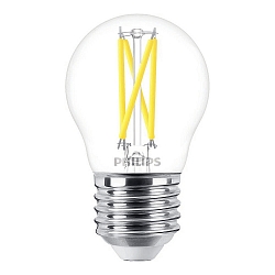LED Filament Tropfenform MASTER LEDLuster P45 DimTone,  E27, 2.5W 2200-2700K 340lm, CRi >90, dim-to-warm, klar