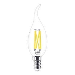 LED Lampe MASTER LEDCandle, BA35, E14, 3,4W, 2700K, klar, dimmbar