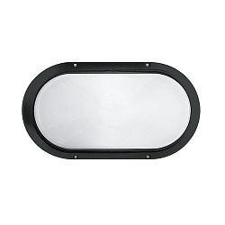 Wandleuchte SUPERDELTA 33, E27, 1x75W, A60, IP54, IK06, schwarz / Glas opal
