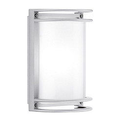 Wandleuchte NIKKO+27, E27, 1x100W, A60, IP65, IK06, Glas opal, grau