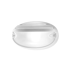 outdoor wall luminaire CHIP OVALE 25 GRILL E27 IP55, white 