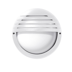 outdoor wall luminaire EKO 21 GRILL E27 IP44, white, lacquered 