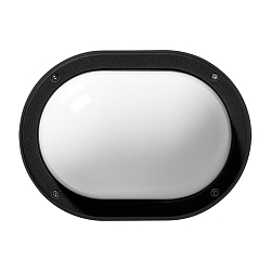 Wandleuchte EKO+19, E27, 1x60W, A60, IP66, IK07, anthrazit / Glas opal