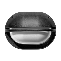 Wandleuchte EKO+19 GRILL, E27, 1x60W, A60, IP66, IK06, anthrazit / Glas opal