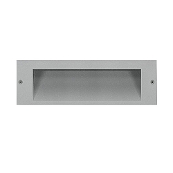 Outdoor LED Wand-Einbauleuchte INSERT+ 2, IP65 IK07, 28.4 x 8.8cm, symmetrisch, Glas opal, 10W 4000K 553lm, grau
