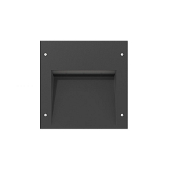 Outdoor LED Wand-Einbauleuchte INSERT+ ZERO CLIP, IP65 IK08, 10.7 x 7.7cm, asymmetrisch, Glas opal, 5W 3000K 142lm, anthrazit