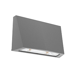 LED Wandleuchte SHIELD+ 2, 52W, 3000K, 5518lm, IP66, IK09, statisch, anthrazit / Glas transparent