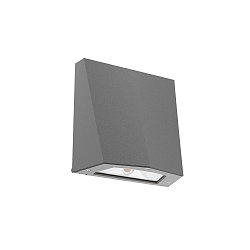 LED Wandleuchte SHIELD+ 1 MULTIPOWER, 27W, 4000K, 3072lm, IP66, IK07, statisch, anthrazit / Glas transparent