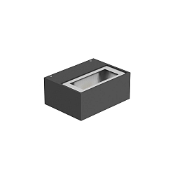 LED Wandleuchte ORION H B, 10W, 2700K, 501lm, IP65, IK06, statisch, anthrazit / Glas opal